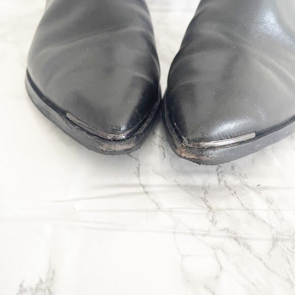 MARC FISHER Leather Yale Chelsea Bootie Black 8 - Picture 7 of 9